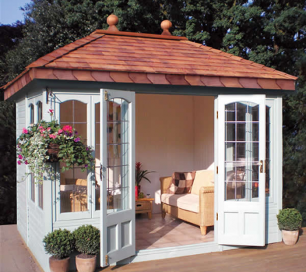 10’ x 8’ Ashton with square leaded windows and doors