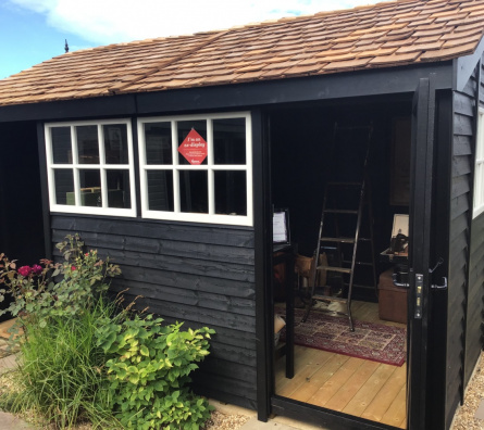 Holt Apex with Tidystore Garden Shed ex-display garden building available at Malvern Garden Buildings, Buckingham, Buckinghamshire