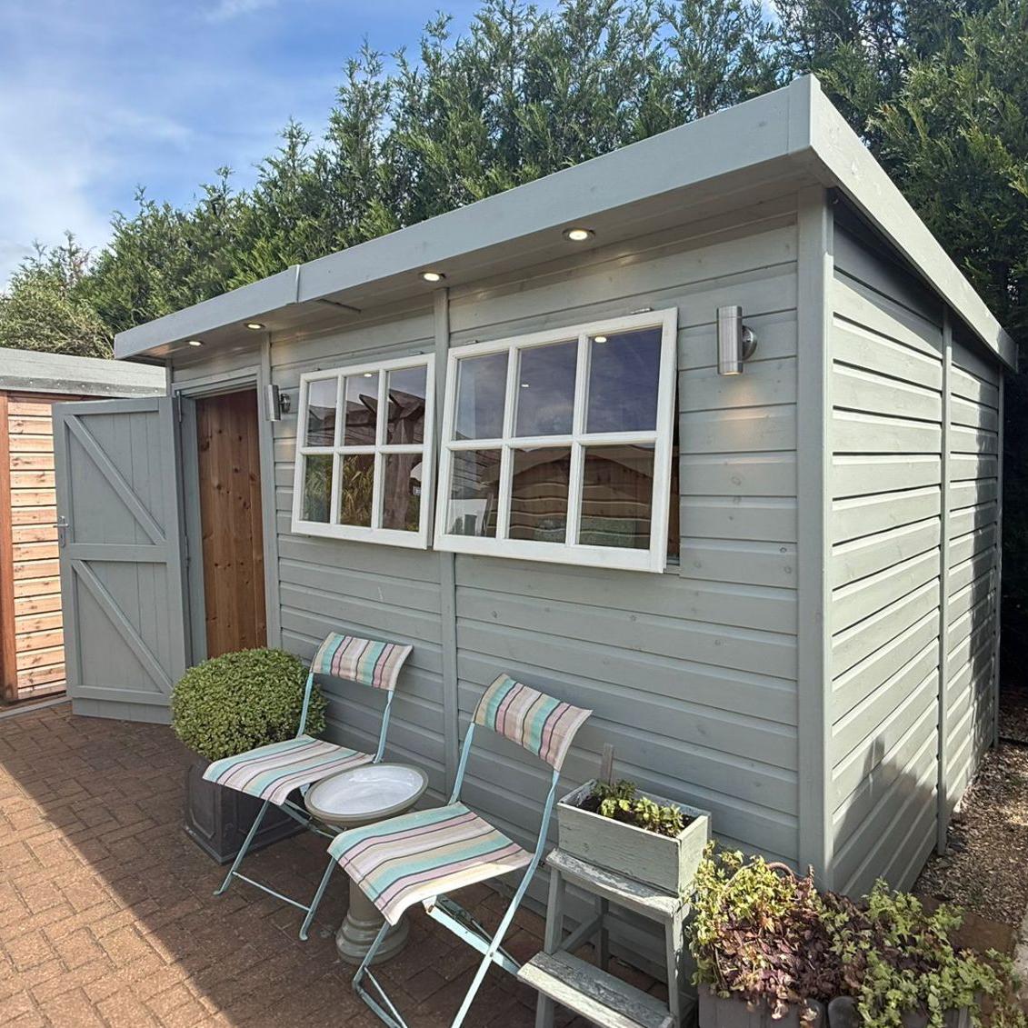 An ex-display Malvern Heavy Duty Pent Shed - different to your average shed!