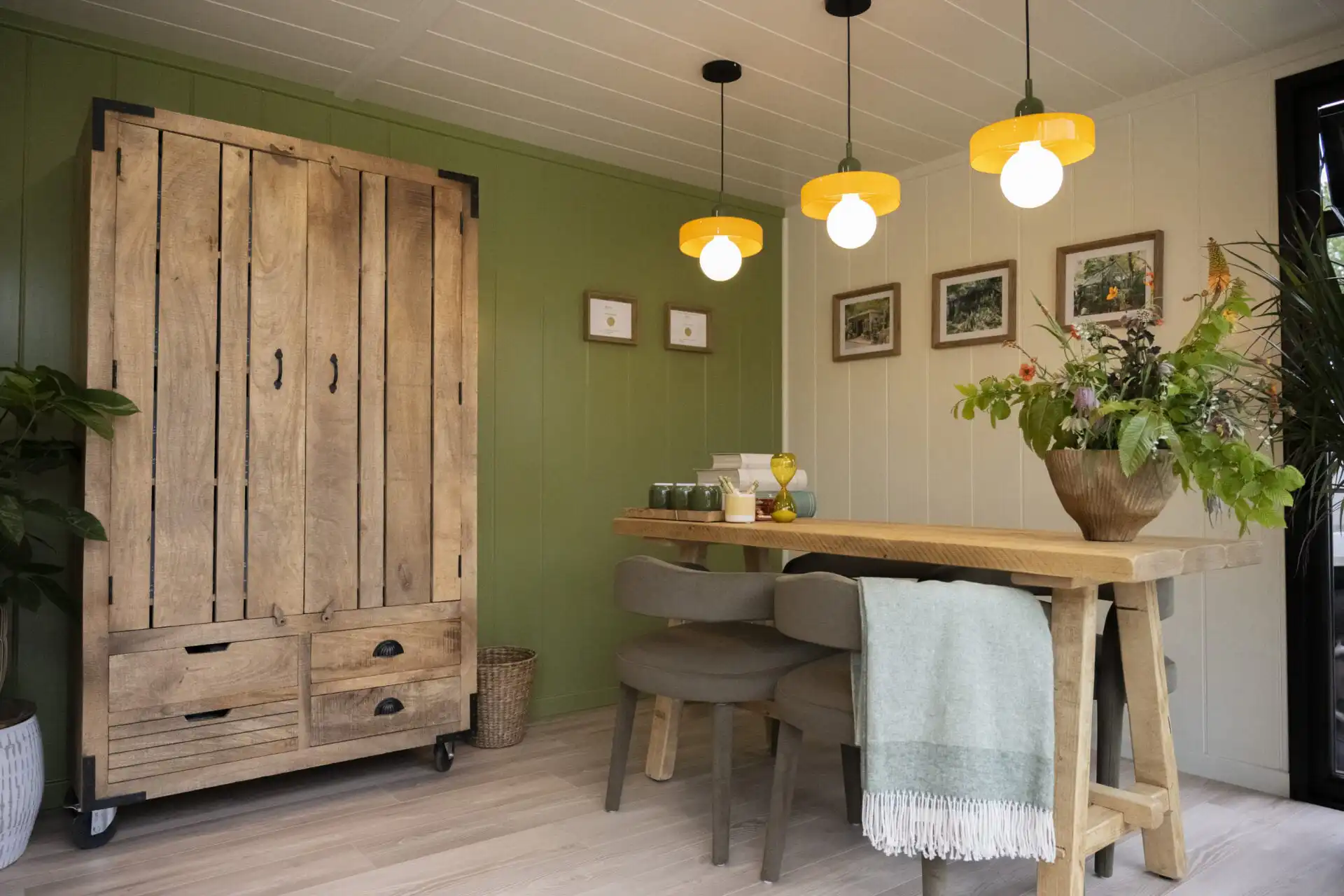 Interior of the Malvern Garden Buildings Hanley Garden Office at Chelsea Flower Show 2026