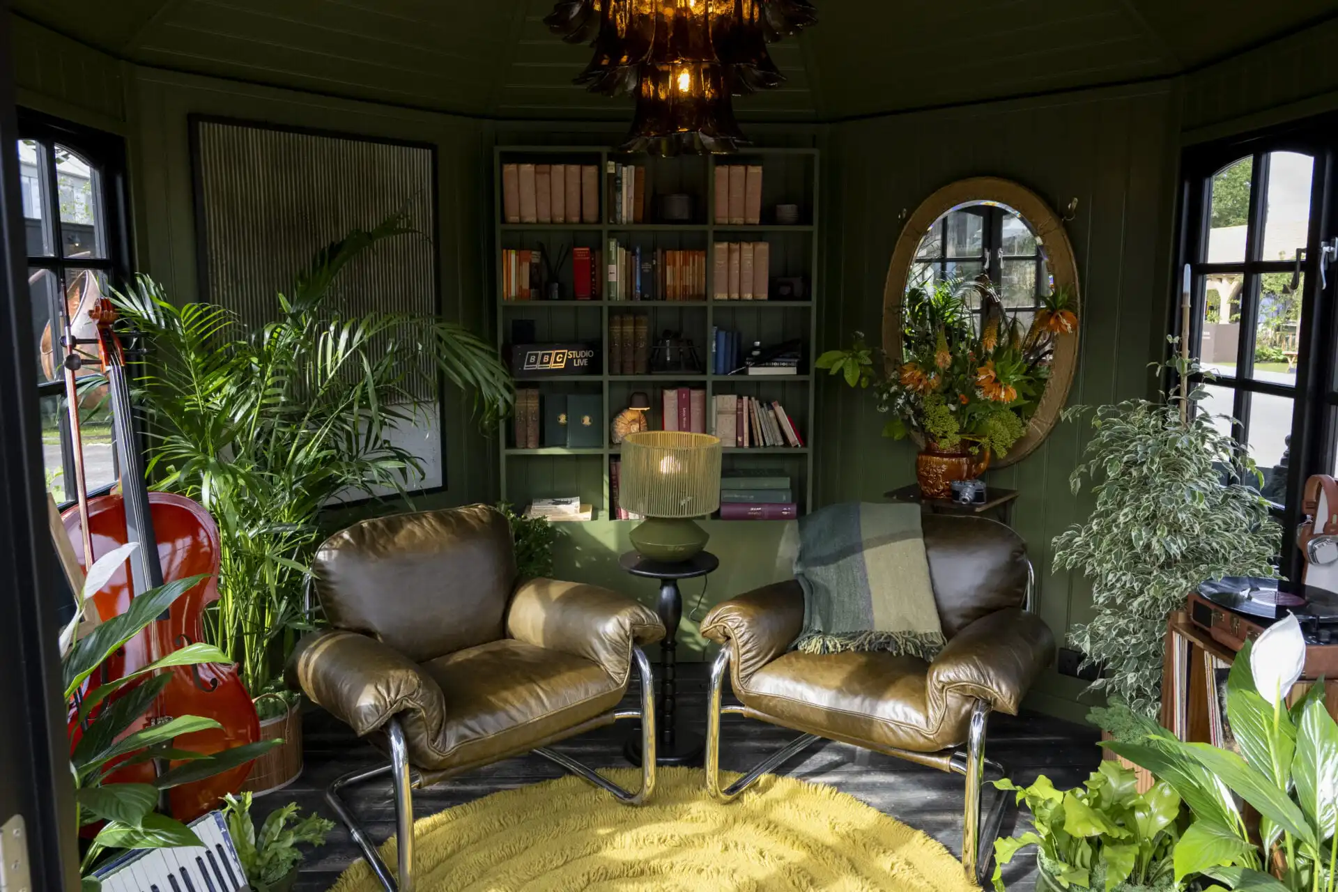 Interior of the Malvern Garden Buildings Hopton Summerhouse at Chelsea Flower Show 2026
