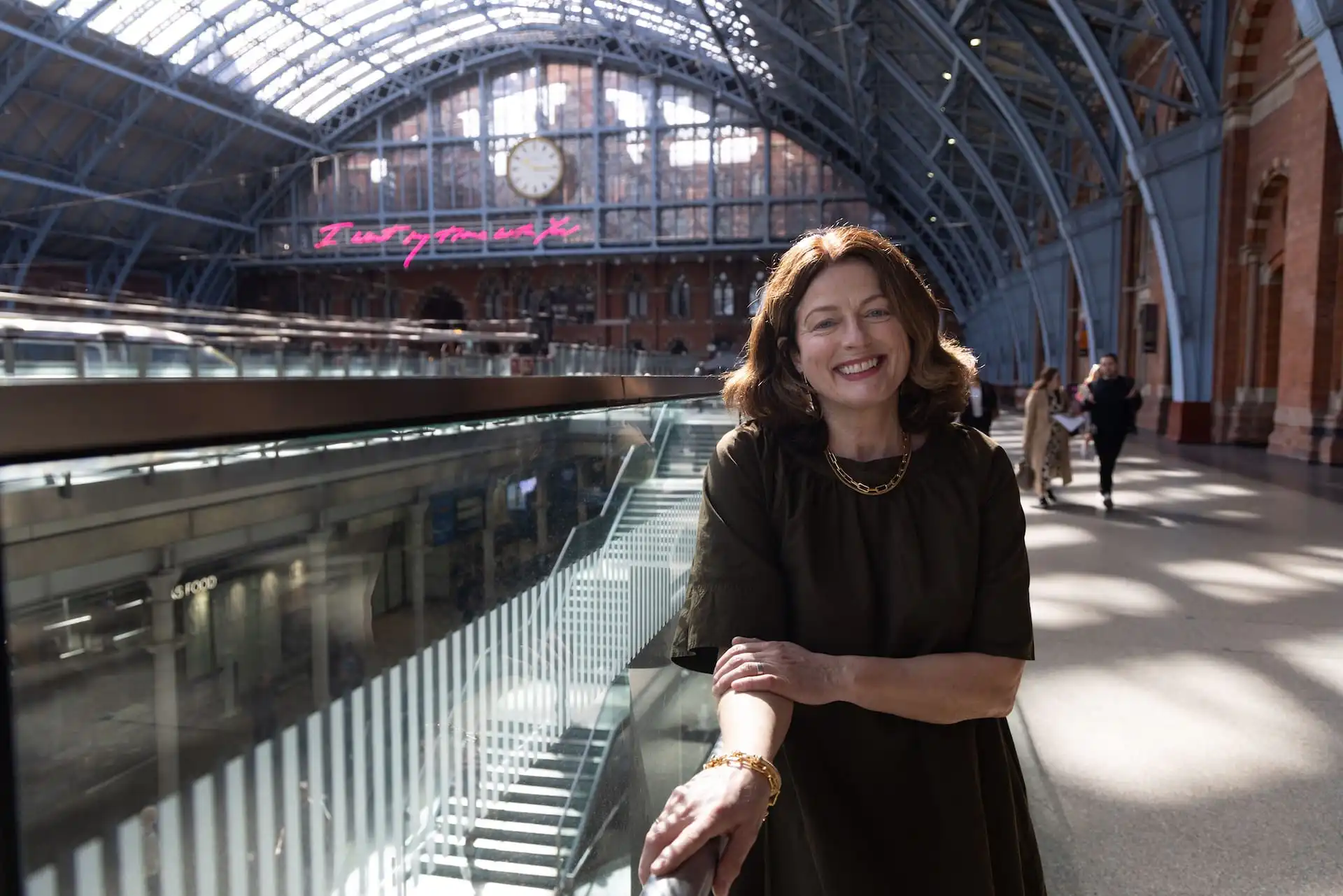 Martha Krempel standing in St Pancras station