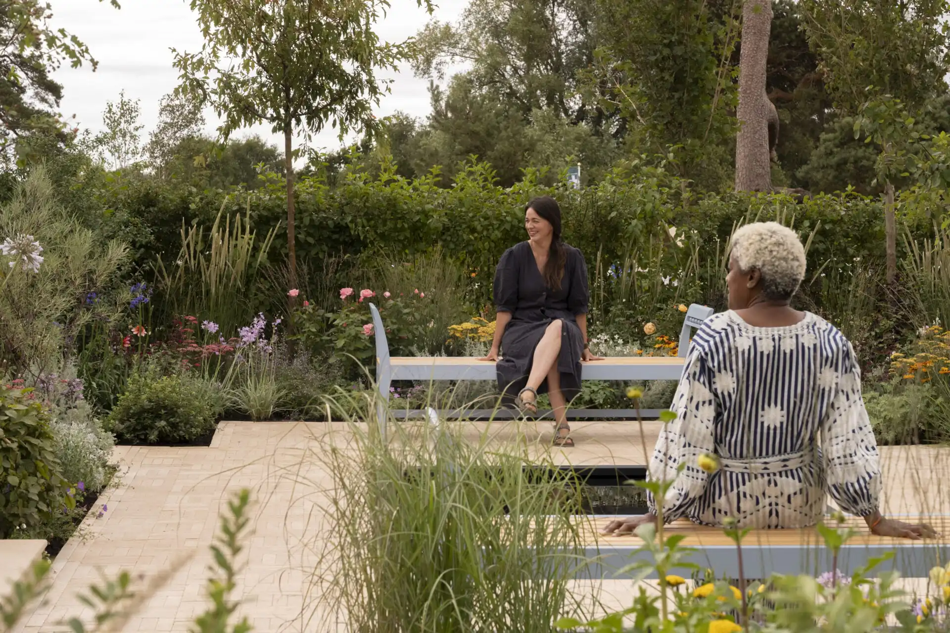 BBC Gardeners' World filming in The Thomas Gainsborough Garden at RHS Sandringham