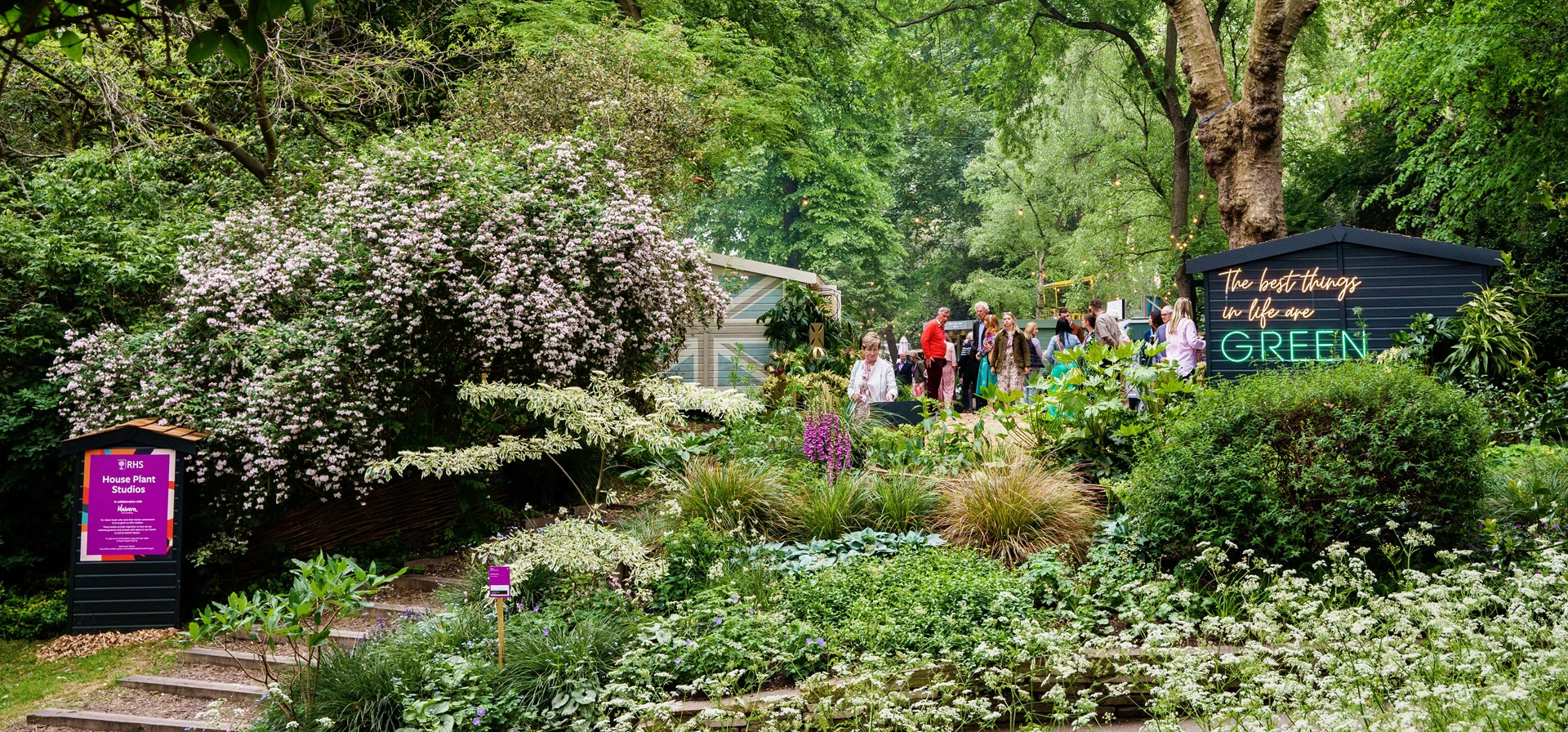 Malvern Garden Buildings Shows banner. RHS Chelsea HouseplantStudios
