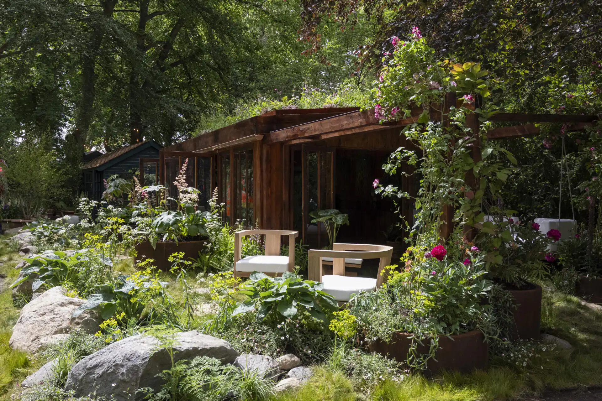 The Composer's Cabin Chelsea Flower Show Houseplant Studio 2026 sponsored by Malvern Garden Buildings