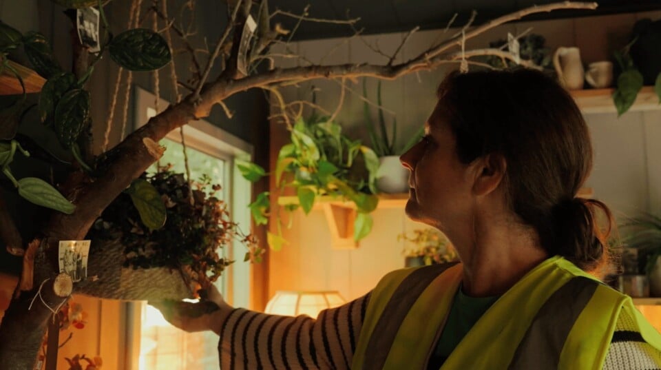 houseplant studio design team member setting up interior of studio