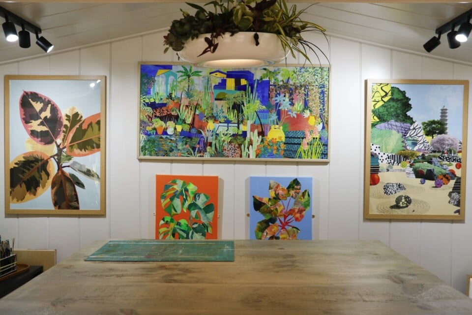 interior of laura b’s paper plant studio houseplant studio rhs chelsea flower show