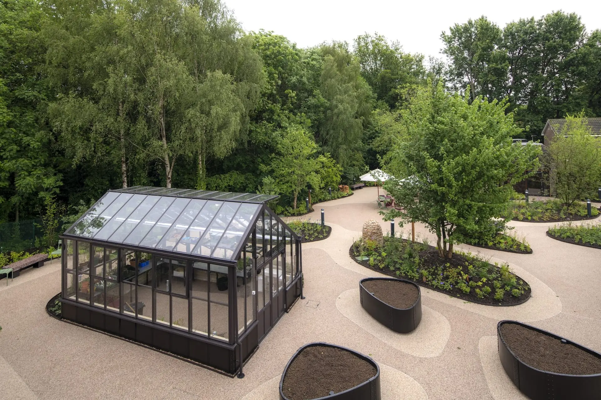 raised view of horatios garden sheffield and east