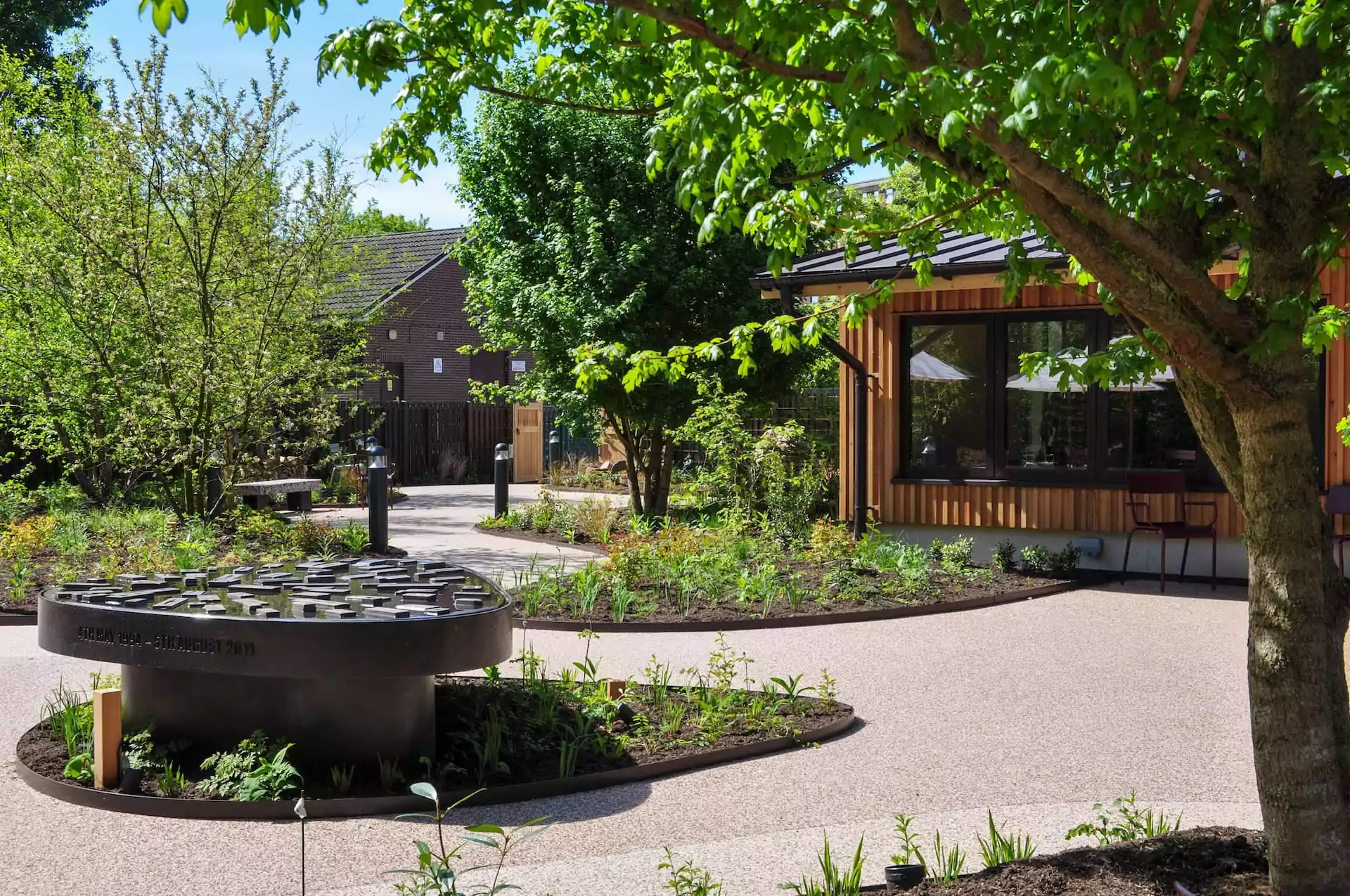 view of water table at horatios garden sheffield and east dae