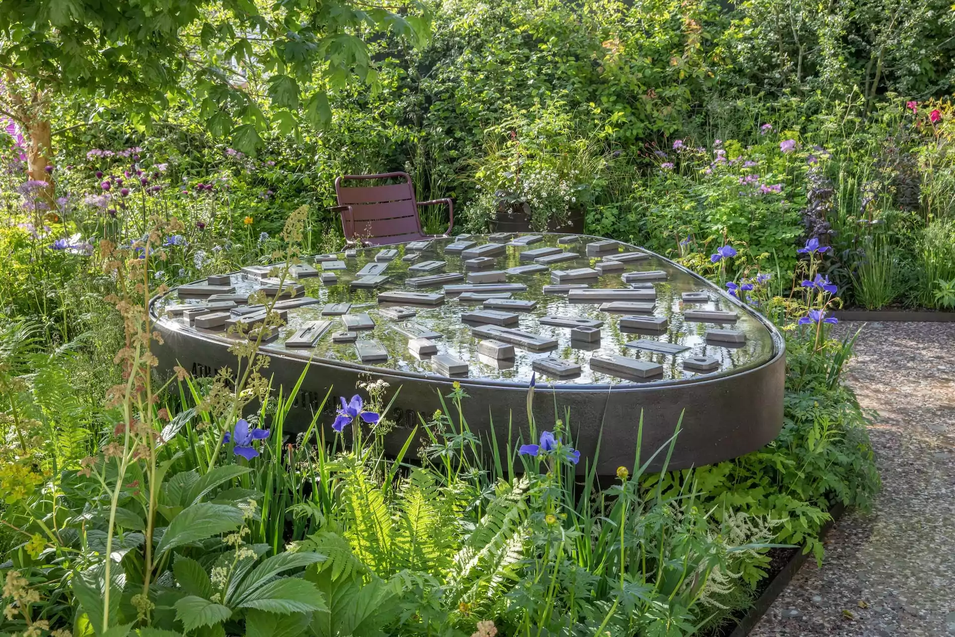 water table inside horatios garden chelsea daea